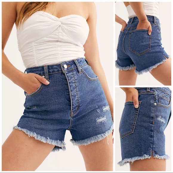 Free People Pants - Free People CRVY Vintage High Rise Cutoff Shorts